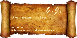 Obermayer Júlia névjegykártya